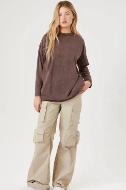 Mineral Wash Long-Sleeve Top