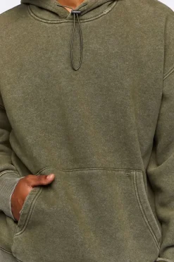 Mineral Wash Toggle Drawstring Hoodie