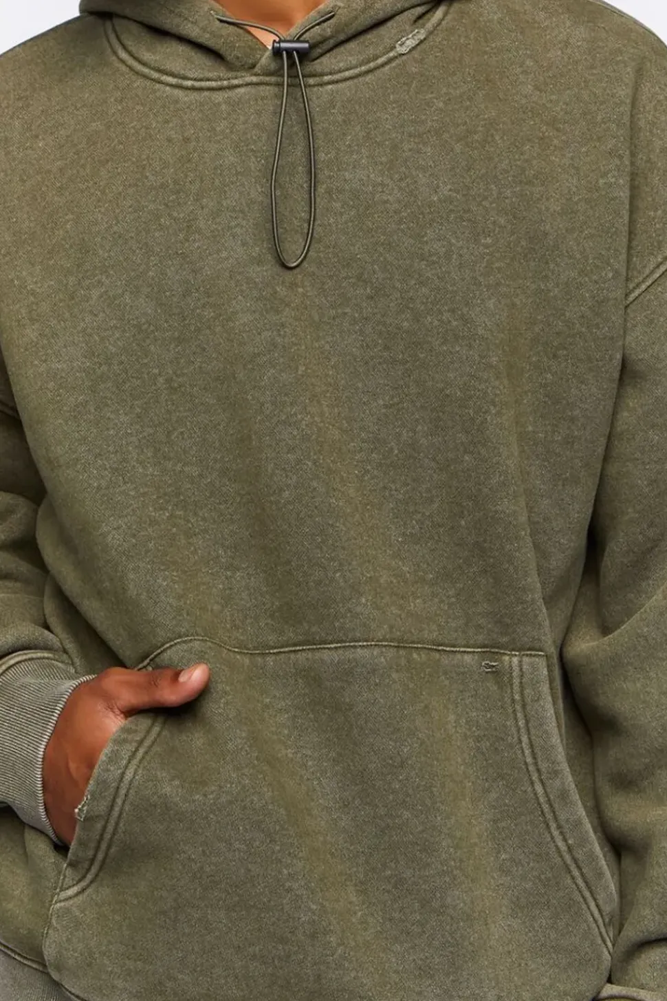 Mineral Wash Toggle Drawstring Hoodie