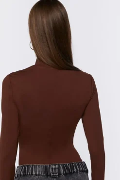 Mock Neck Cutout Bodysuit