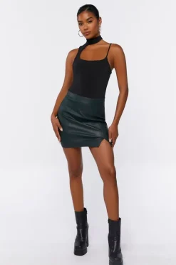 Mock Neck Cutout Cami Bodysuit