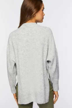 Mock Neck Drop-Sleeve Sweater