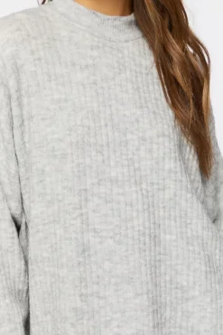 Mock Neck Drop-Sleeve Sweater