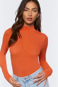 Mock Neck Long-Sleeve Top