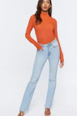 Mock Neck Long-Sleeve Top