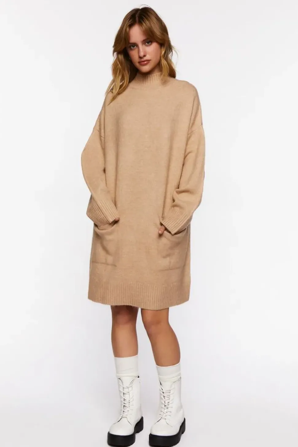 Mock Neck Sweater Dress