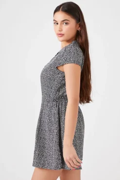 Mock Wrap Surplice Romper