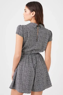 Mock Wrap Surplice Romper