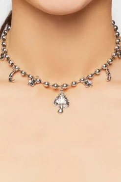 Mushroom Ball Chain Necklace