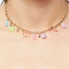 Mushroom & Bear Charm Necklace