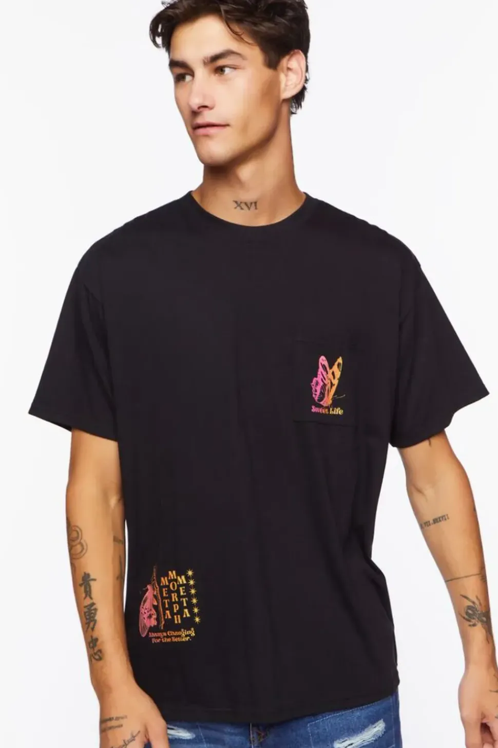 Mushroom & Butterfly Graphic Tee