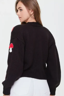 Mushroom Cardigan Sweater