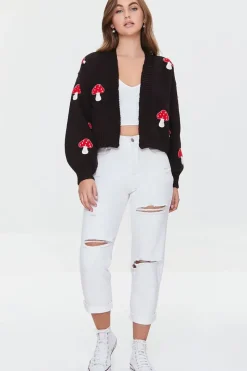 Mushroom Cardigan Sweater