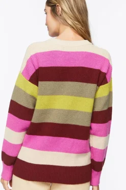 Mushroom Graphic Striped Sweater