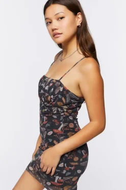 Mushroom Print Cami Mini Dress