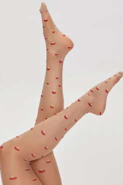 Mushroom Print Tights