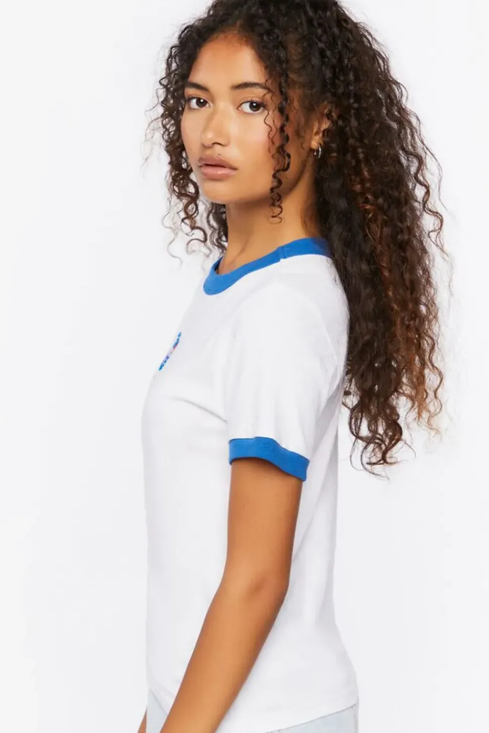 Nasa Graphic Ringer Cropped Tee