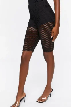 Netted Mesh Biker Shorts