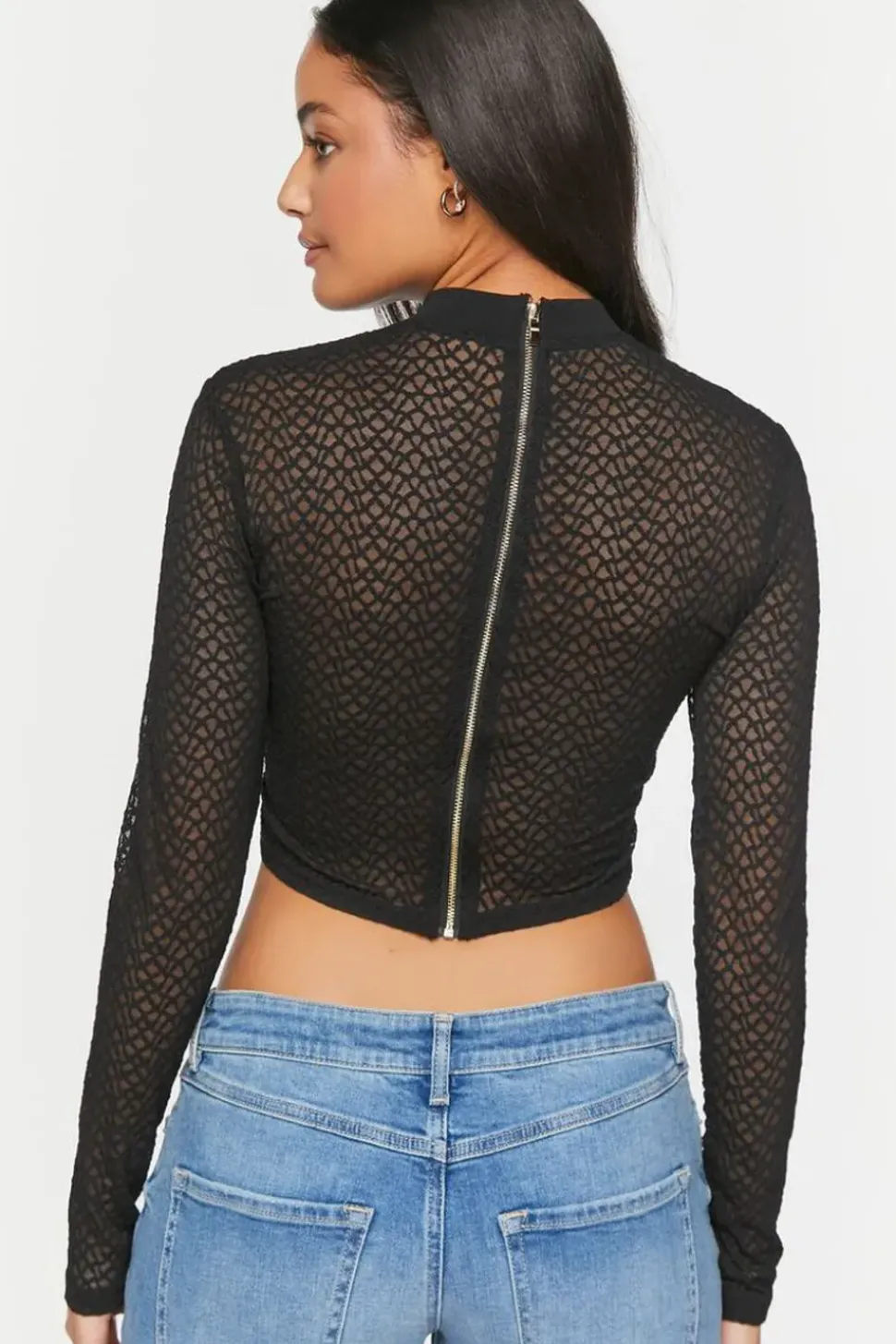 Netted Mesh Bustier Top