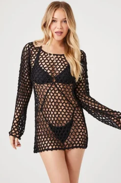 Netted Swim Cover-Up Dress