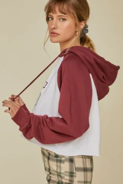 New York Embroidered Raglan Hoodie
