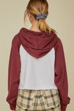New York Embroidered Raglan Hoodie