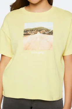 No Signal Graphic Crew Neck Tee