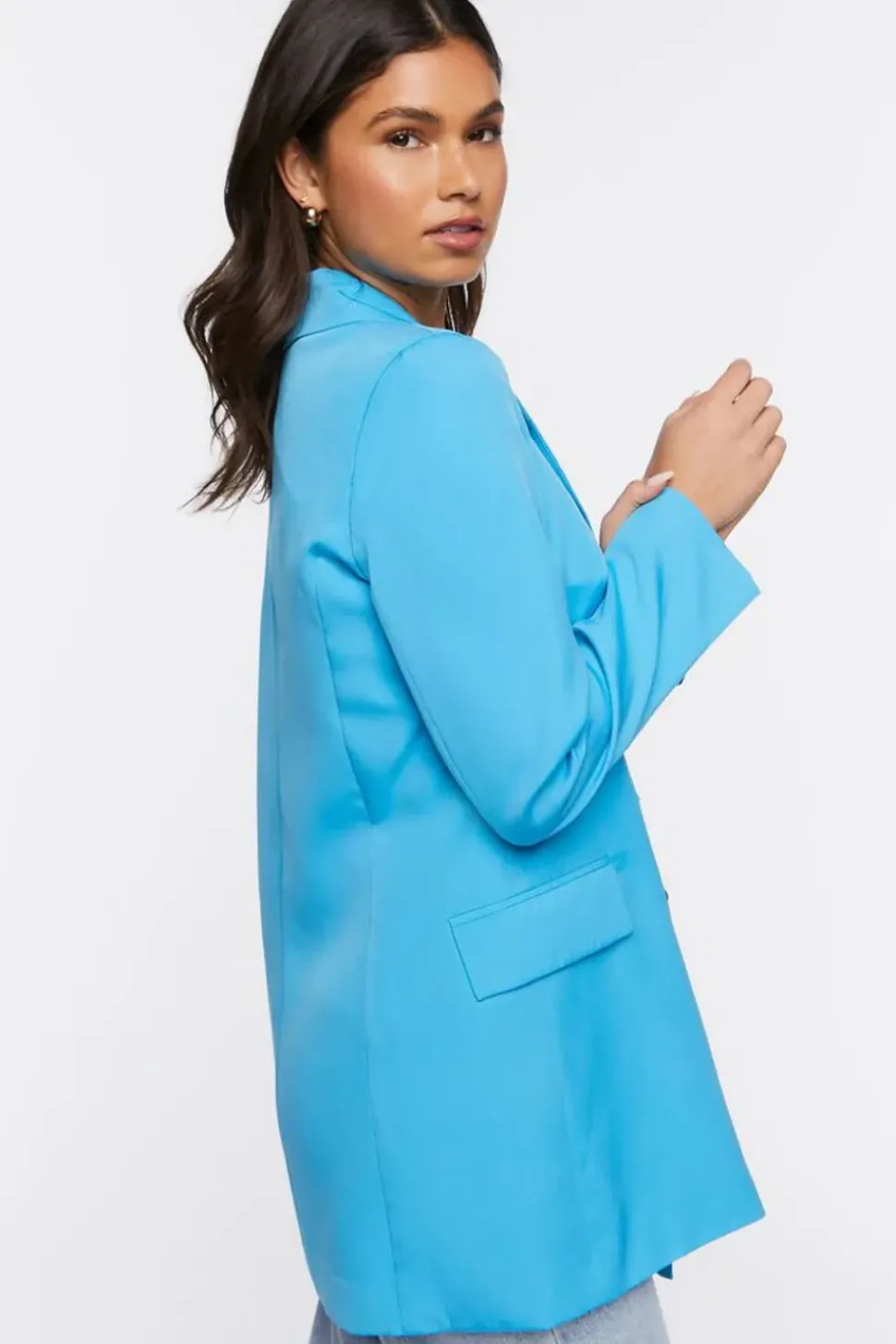 Notched Double-Breasted Blazer
