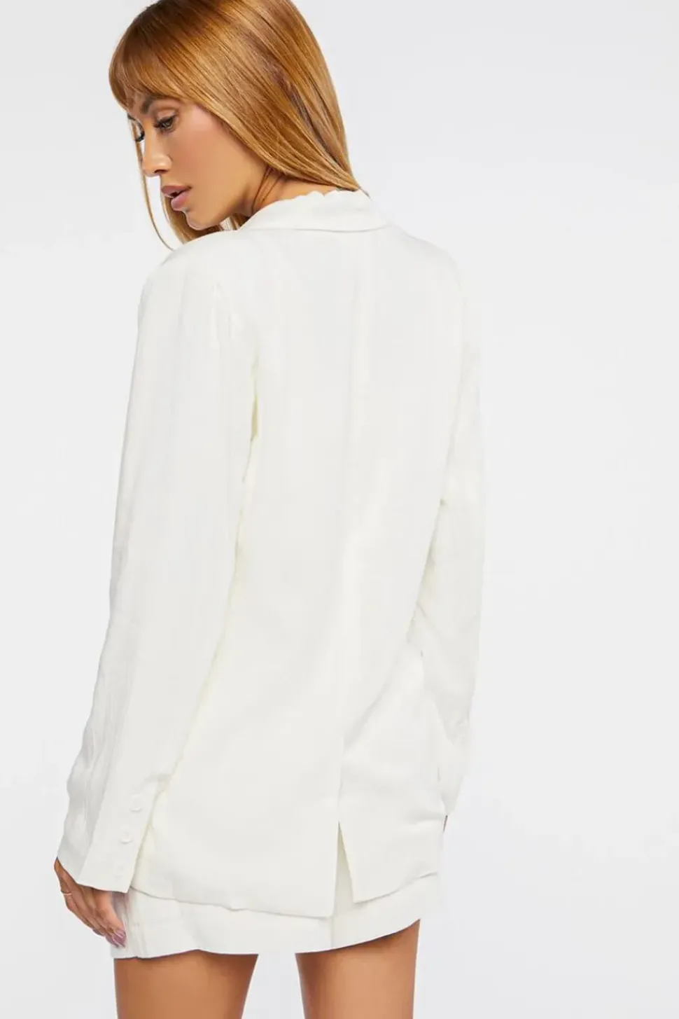 Notched Double-Breasted Blazer