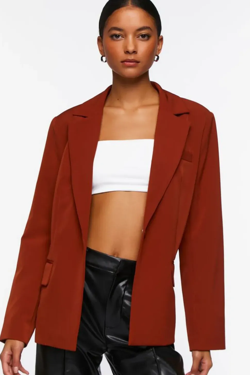 Notched-Lapel Single-Breasted Blazer