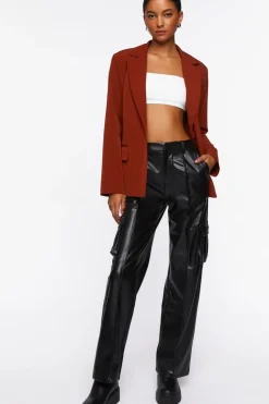 Notched-Lapel Single-Breasted Blazer