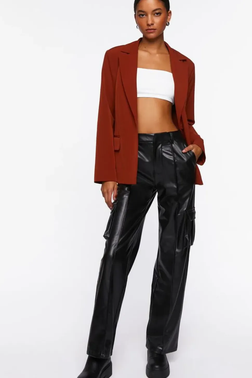 Notched-Lapel Single-Breasted Blazer