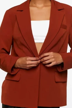 Notched-Lapel Single-Breasted Blazer