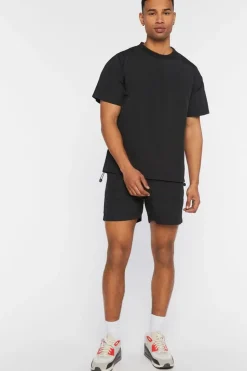 Nylon Drawstring Flap-Pocket Shorts