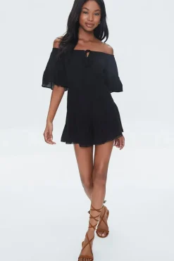Off-The-Shoulder Ruffle Romper