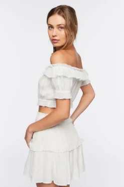 Off-The-Shoulder Top & Mini Skirt Set