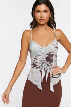 Oil Slick Handkerchief-Hem Cami