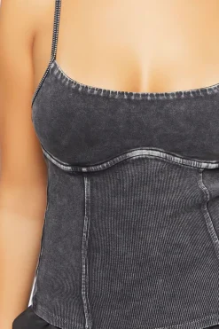 Oil Wash Bustier Cami