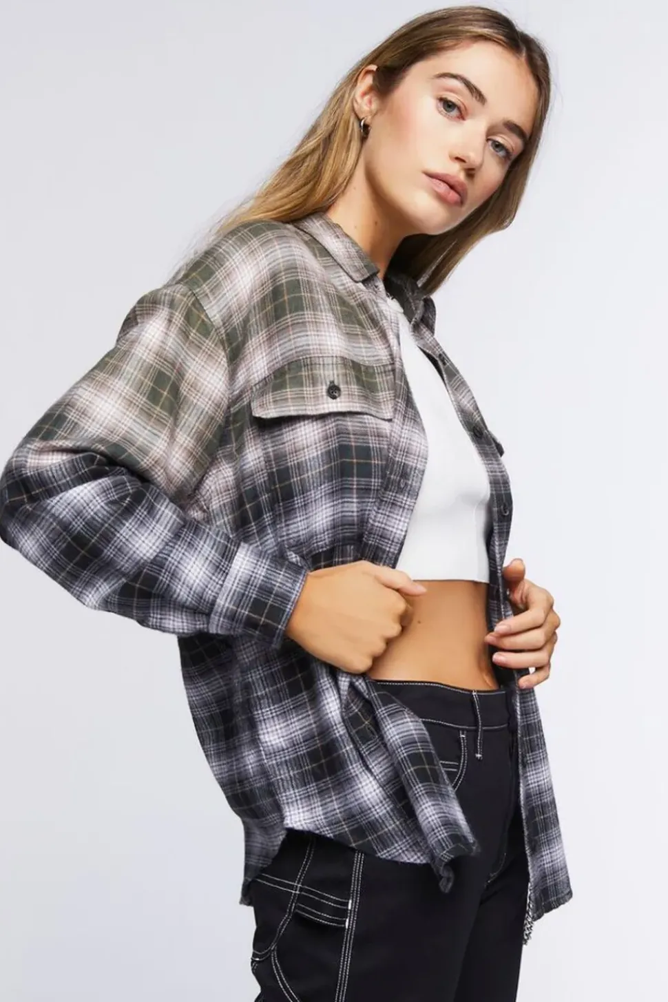 Ombre Plaid Shirt