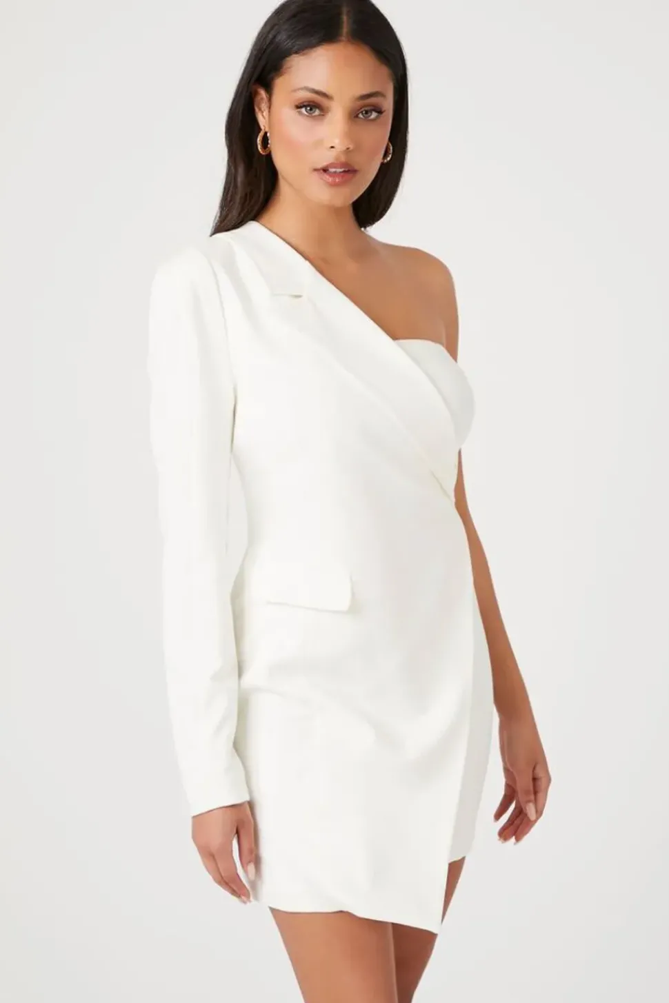 One-Shoulder Blazer Mini Dress
