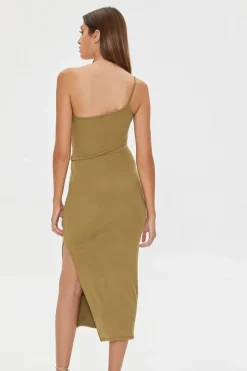 One-Shoulder Cami Midi Dress