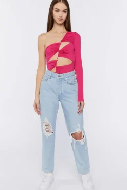 One-Shoulder Cutout Bodysuit
