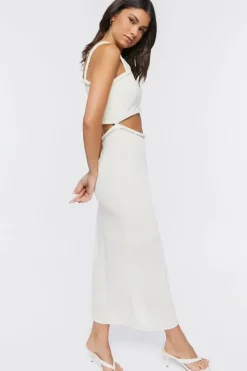 One-Shoulder Cutout Midi Dress