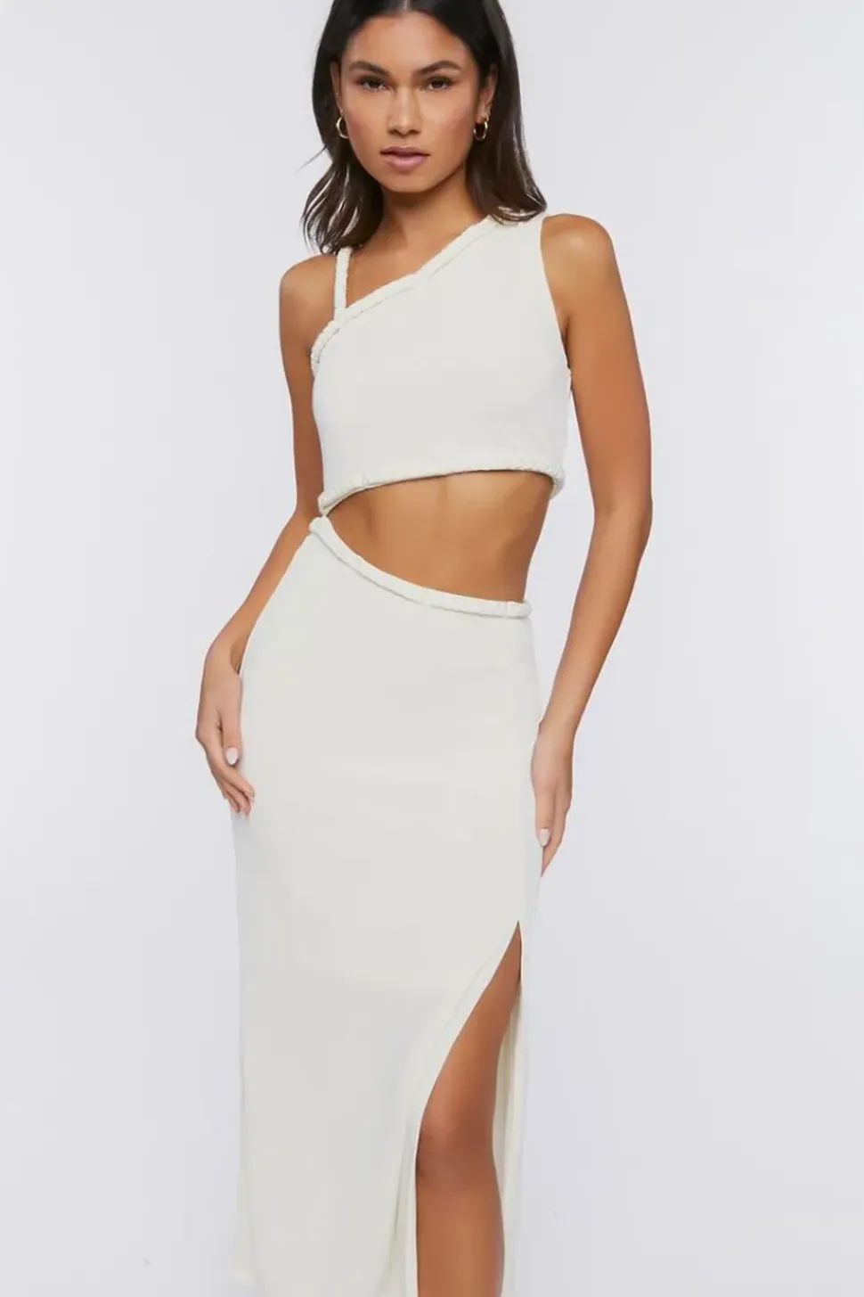 One-Shoulder Cutout Midi Dress