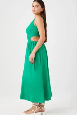 One-Shoulder Cutout Midi Dress
