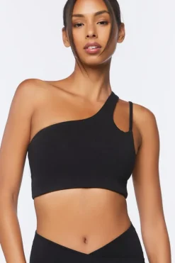 One-Shoulder Cutout Sports Bra