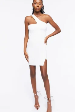 One-Shoulder Lace-Back Dress