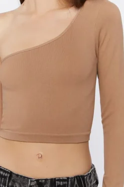 One-Shoulder Long Crop Top