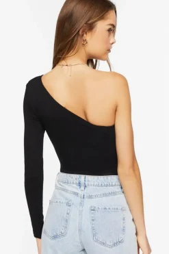 One-Shoulder Long-Sleeve Bodysuit