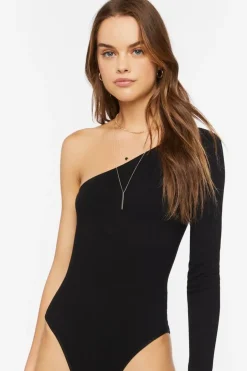 One-Shoulder Long-Sleeve Bodysuit